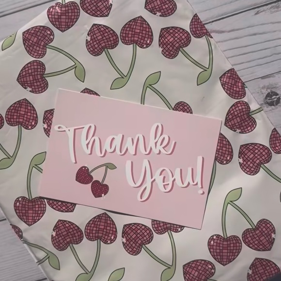Disco Cherry 4x6 Thank You Insert Cards Pack of 25 - Picture 7 of 11